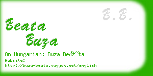 beata buza business card